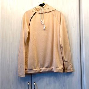 Asymmetrical zipper hoodie